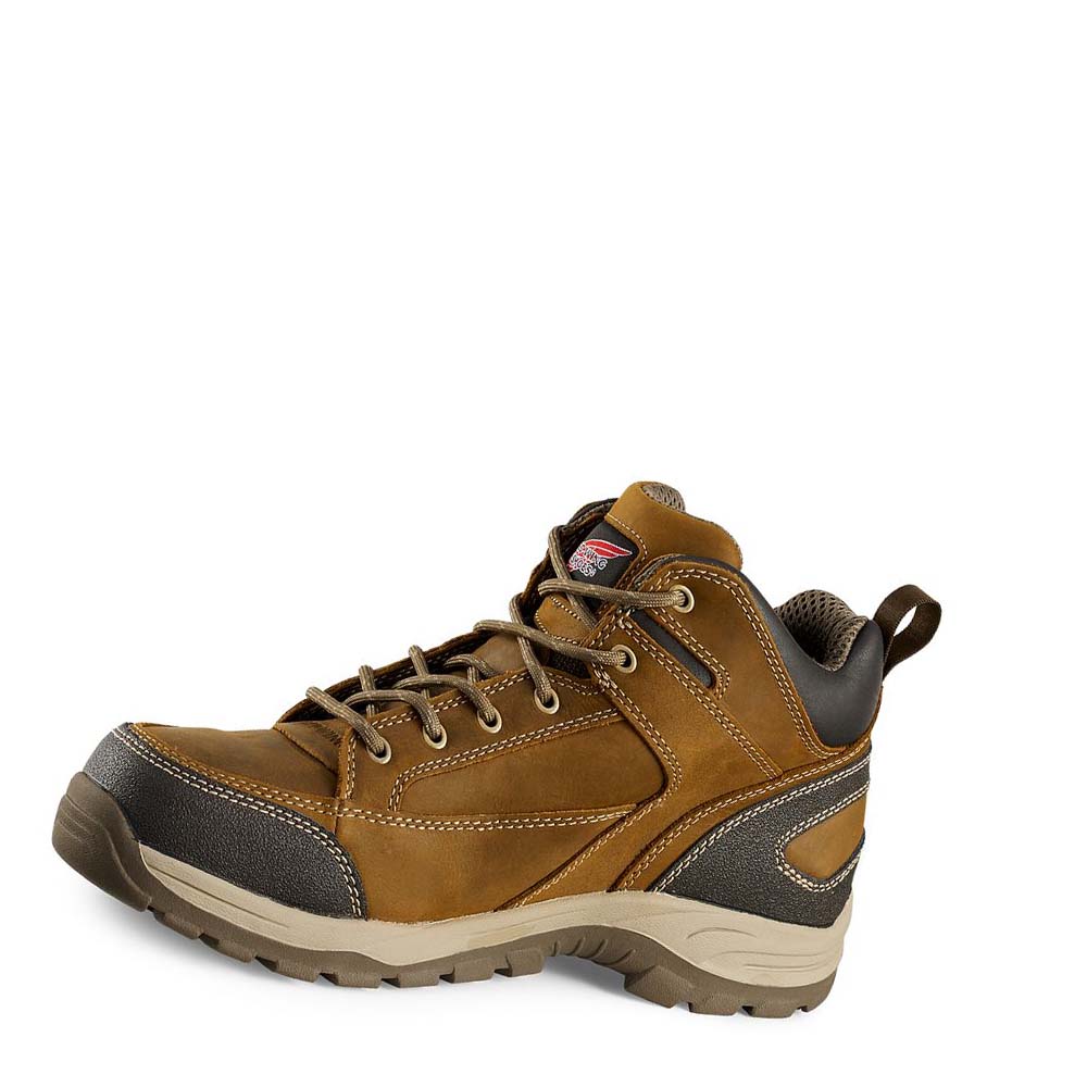 Red Wing TruHiker 5-inch Safety Toe Men's Hiking Boots Brown | ZA 265ILH